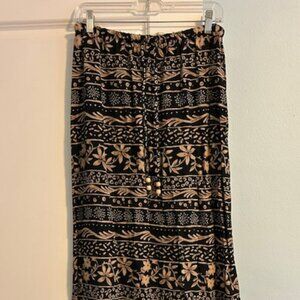 Notations Long Skirt, Elastic Waist, Size Medium